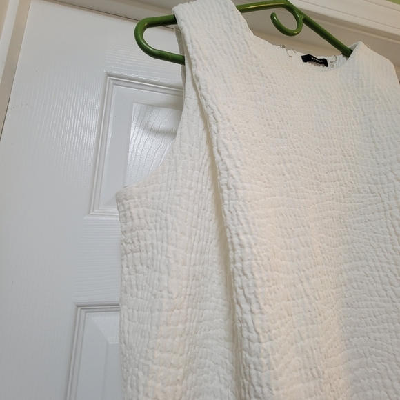 NATORI TEXTURED COTTON JACQUARD SHIFT DRESS. - Picture 7 of 13